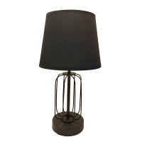 Настільна лампа Valeso з металевим каркасом під лампу Е14 чорна IP20 HS8639 BLACK