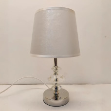 Настольная лампа Valeso с прозрачным декором под лампу Е14 серебро IP20 HS8898 SILVER