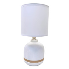 Настільна лампа Valeso з текстильним абажуром під лампу Е14 біла IP20 HS8876 WHITE