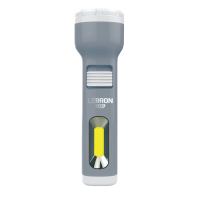 Фонарик LED ручной аккумуляторный LEBRON L-HL-30 ABS серый 1W + 1W COB USB 1200mAh Li-Ion 15-15-30