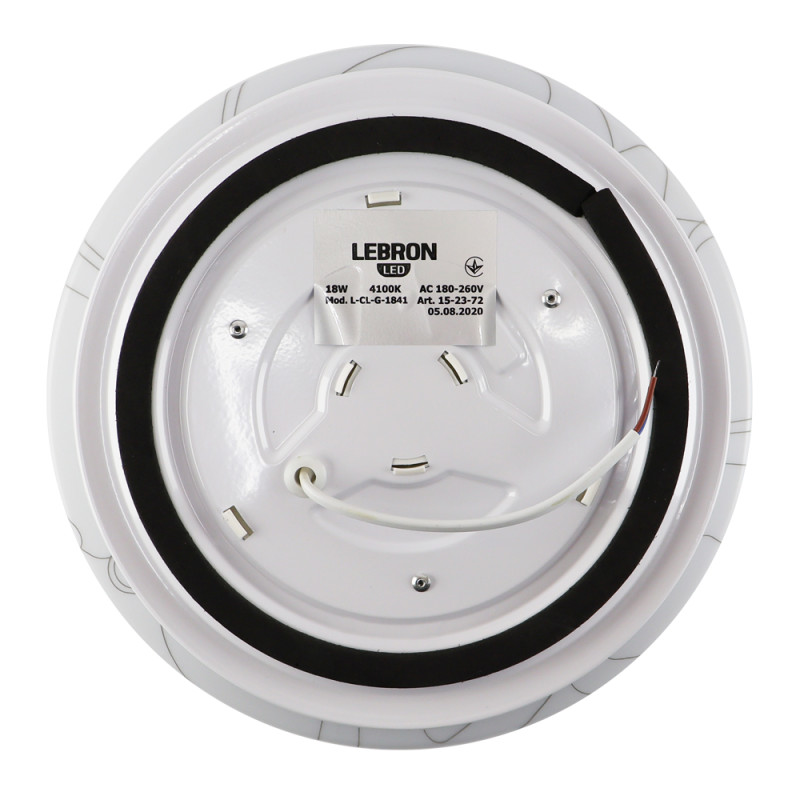 Світильник LED настінно-стельовий LEBRON L-CL-GRAFIT, 30W, 4100K, 2100Lm, 380 mm 15-23-80