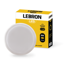 Светильник влагозащищенный LED LEBRON L-WLR, 8W, круглый, 4100K, 720Lm, IP65, ЖКХ 15-35-20