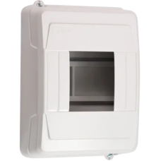 Щит ERKA 4, пластиковый 4-модульный без дверцы,белый