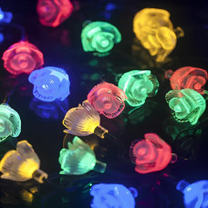 Садовая светодиодная гирлянда Sirius с розами свет RGB на солнечной батарее 5.8м IP44 SL2885M