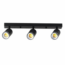 Потолочный светильник-спот Valeso с металлическим корпусом под три лампы GU10 черный IP20 INN-23061BK