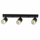 Стельовий світильник-спот Valeso з металевим корпусом під три лампи GU10 чорний IP20 INN-23061BK