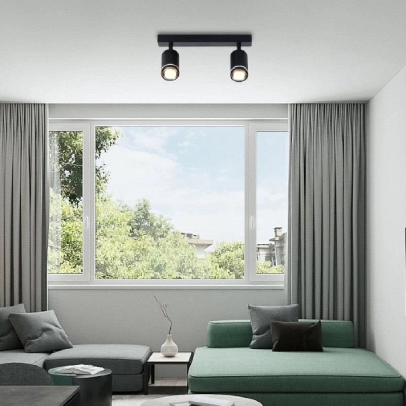 Светильник спот VALESO INN-23060BK черный на 2 плафона