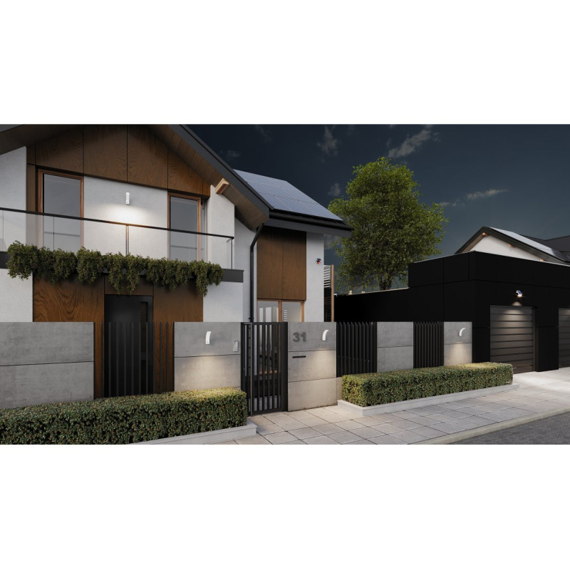 Светильник светодиодный на солнечной батарее DAVOS, датчик движения/сумерек, 1000лм 4000K, 2000 мАч GTV LD-DAVOS-1000-00