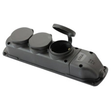 Колодка тройная ERKA 6003, с/у и заглушками 3х16 (каучук)