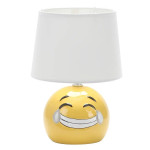 Лампа настільна Sirius "Смайлик" з абажуром з тканини під лампу Е14 біло-жовта IP20 D1-508