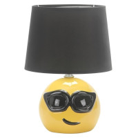 Лампа настільна Sirius "Смайлик" з керамічною основою під лампу Е14 чорно-жовта D1-510