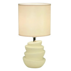 Настольная лампа Valeso с текстильным абажуром под одну лампу Е14 молочная IP20 AT23108