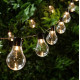 Уличная светодиодная гирлянда Sirius на солнечной батарее 3.8м 3000К IP44 SLS10CB