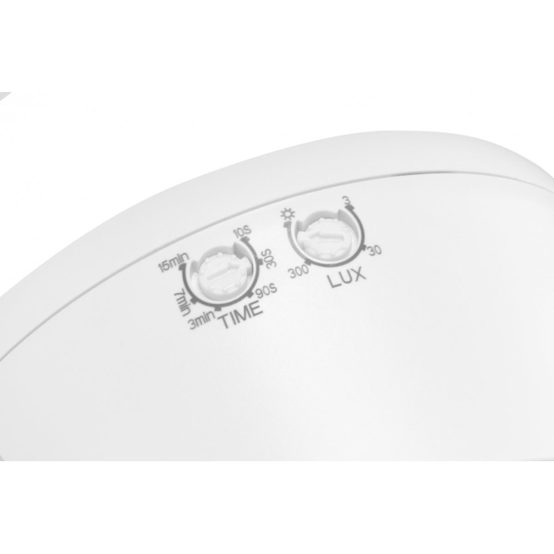 Датчик движения CR-21, макс. 2000 Вт, угол обнаружения 360°, диапазон 30 м ± 2.2-4 м, IP20, белый GTV CR-CR21000-00