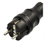 Вилка с заземлением, 16А, каучук, прямая, Mutlusan