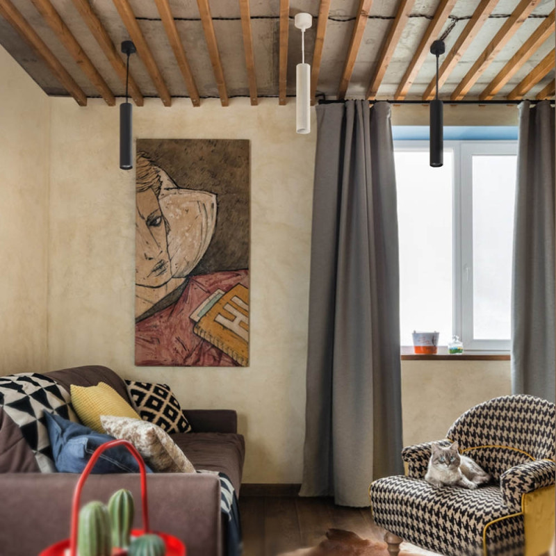 LED світильник підвісний накладний VIDEX 10W GU10 4100K чорний (VL-SP-10034B)