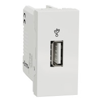 Розетка USB 3.0 одинарная тип A (1 модуль) Unica New Schneider Electric белая NU342918