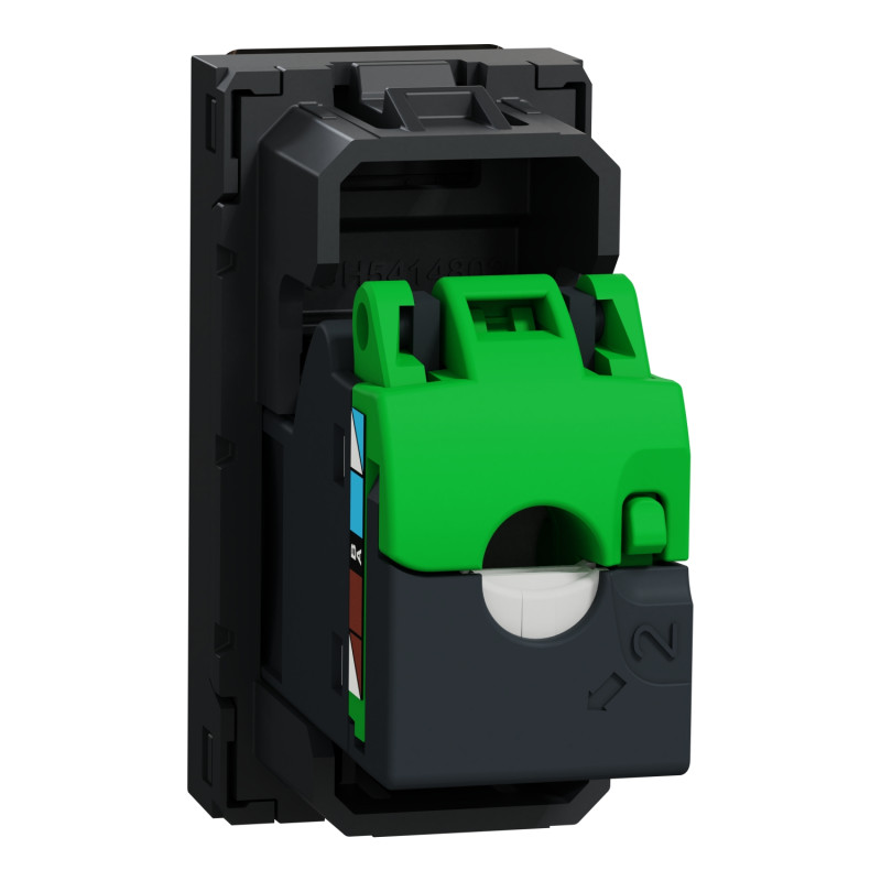 Розетка комп'ютерна RJ45 кат.5 UTP (1 модуль) Unica New Schneider Electric антрацит NU341054