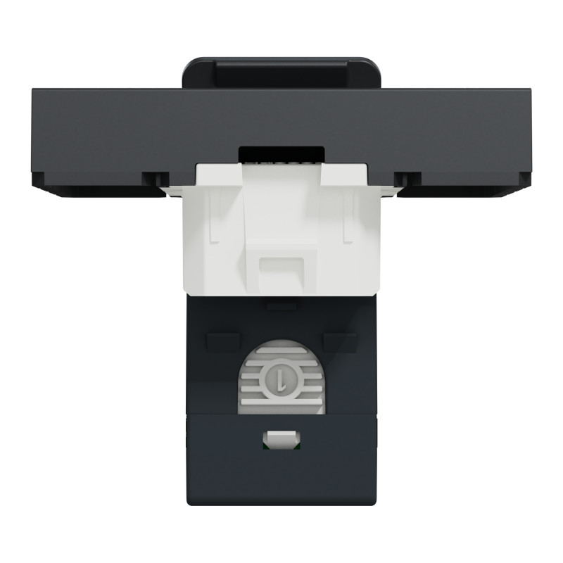 Розетка компьютерная RJ45 кат.5 UTP (2 модуля) Unica New Schneider Electric антрацит NU341154