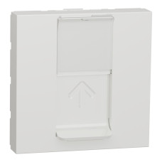 Розетка компьютерная RJ45 кат.5 UTP (2 модуля) Unica New Schneider Electric белая NU341118
