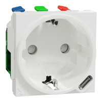 Розетка и USB тип С 10,5 Вт 2 модуля Unica New Schneider Electric белая NU301718