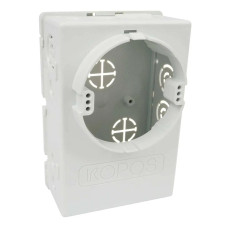 Коробка универсал, с большим внутрь, объемом ПВХ; серо; Ø73,90х132х57мм (KUH1_KA) КОПОС