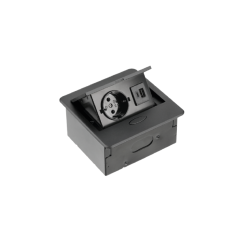 Меблева розетка AVARO, 1хSHUKO, USB A+C, кабель 1.5 м, чорний AE-PB1SAVA-20N