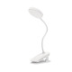 Настольная LED лампа 7W/4W Valeso на прищепке с гибким корпусом 3000/4000/6000К белая IP20 QG003 WT