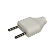 Вилка без заземления ERKA 1000 плоская белая 10А