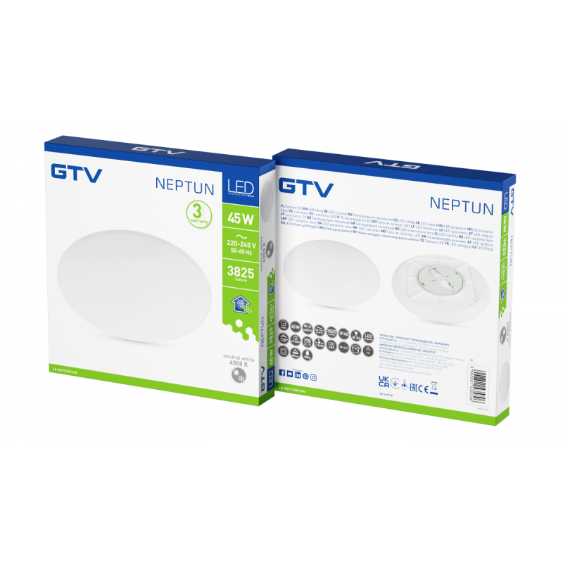 Cвітильник світлодіодний NEPTUN, 45 Вт, 3825 лм, 4000K, AC220-240V, IP40, Ø480 мм LD-NEPT45W-NW