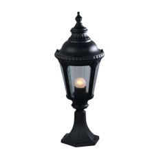 Уличный садово-парковый фонарь Sirius под лампу Е27 с металлическим корпусом черный IP45 YD 0205