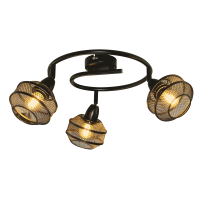 Светильник спот тройной потолочный VELMAX V-TPL-SP006-3, max 35W, E27, черный (22-32-36)