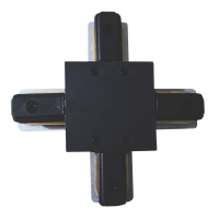 Соединитель встроенного шинопровода VELMAX V-XC-R, Х-образный, черный 25-34-77