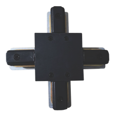 Соединитель встроенного шинопровода VELMAX V-XC-R, Х-образный, черный 25-34-77