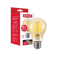 Світлодіодна лампочка MAXUS A60 FM 8W 2700K E27 Golden