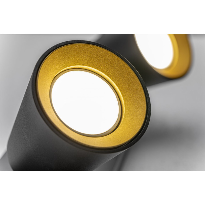 Светильник настенный ELLI 2хGU10 IP20 цвет черный GTV OS-ELLI-2GU10-10-DEC