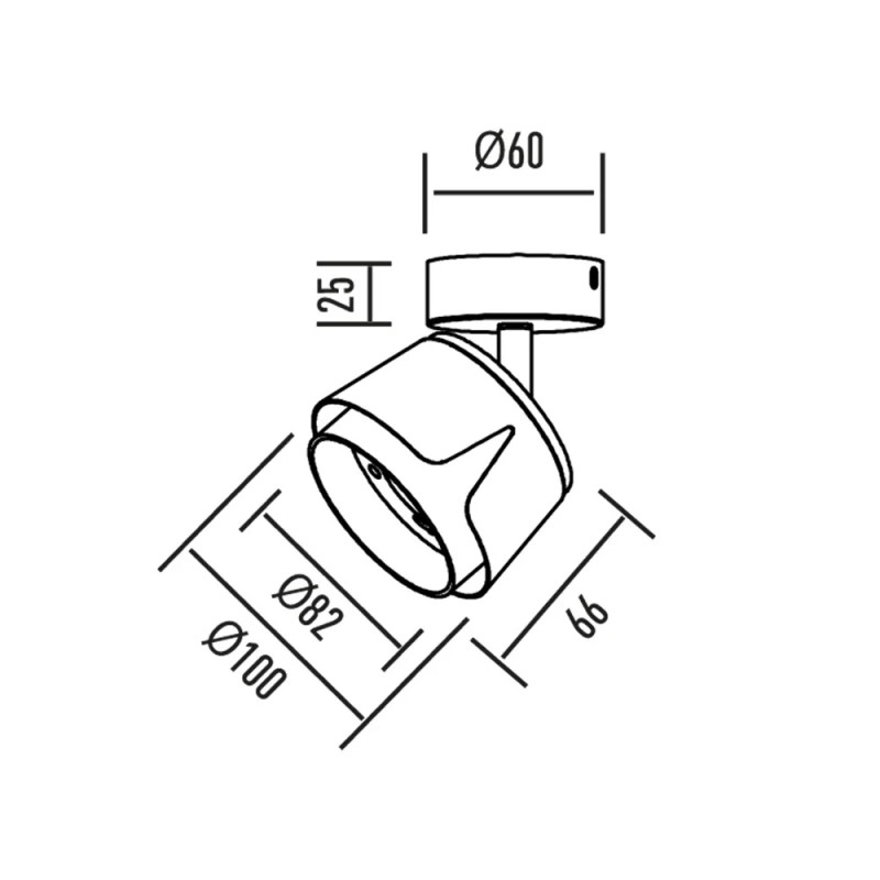 Светильник спот точечный поворотный накладной без лампы MAXUS Spot Flora Base GX53 White Golden MAX-SF-GX53-WG