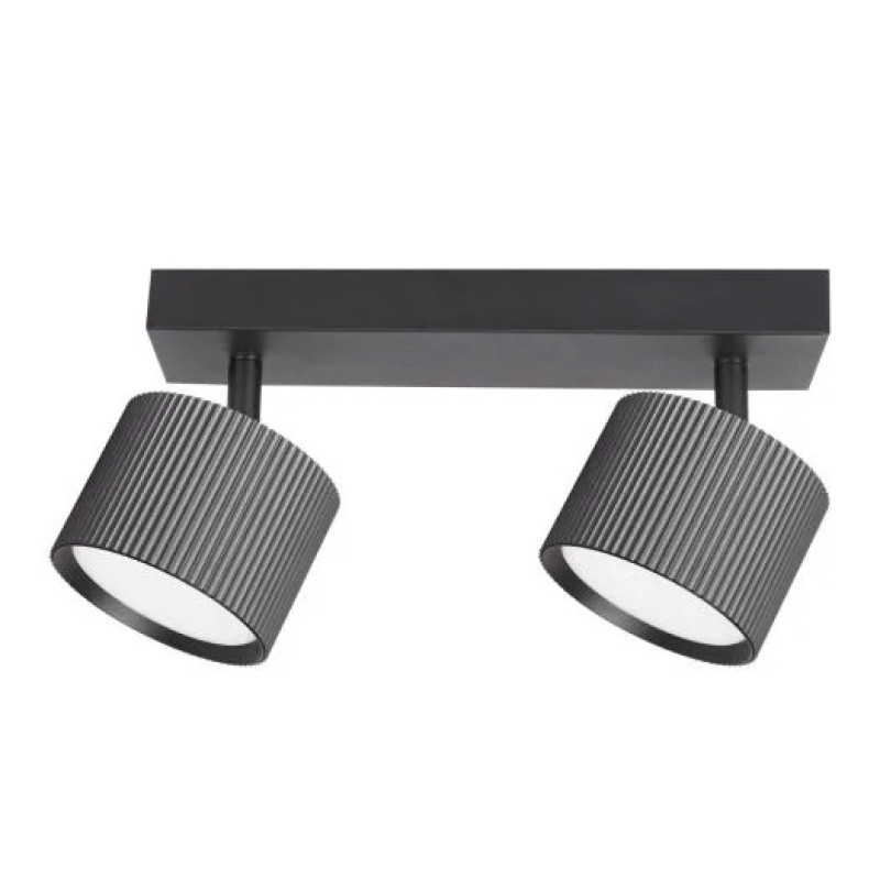 Светильник спот точечный поворотный накладной без лампы MAXUS Wave Spot Base GX53x2 Black 2-MAX-SW-GX53-BL