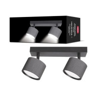 Светильник спот точечный поворотный накладной без лампы MAXUS Wave Spot Base GX53x2 Black 2-MAX-SW-GX53-BL