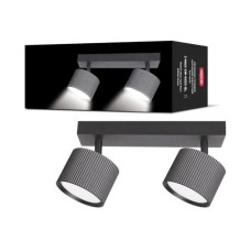 Светильник спот точечный поворотный накладной без лампы MAXUS Wave Spot Base GX53x2 Black 2-MAX-SW-GX53-BL