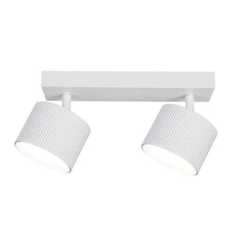 Светильник спот точечный поворотный накладной без лампы MAXUS Wave Spot Base GX53x2 White 2-MAX-SW-GX53-WH