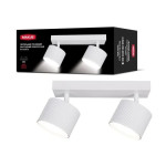 Світильник спот точковий накладний поворотний без лампи MAXUS Wave Spot Base GX53x2 White 2-MAX-SW-GX53-WH
