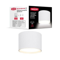 Светильник спот точечный накладной врезной без лампы MAXUS Wave Downlight Base GX53 White  2in1 MAX-W-GX53-WH