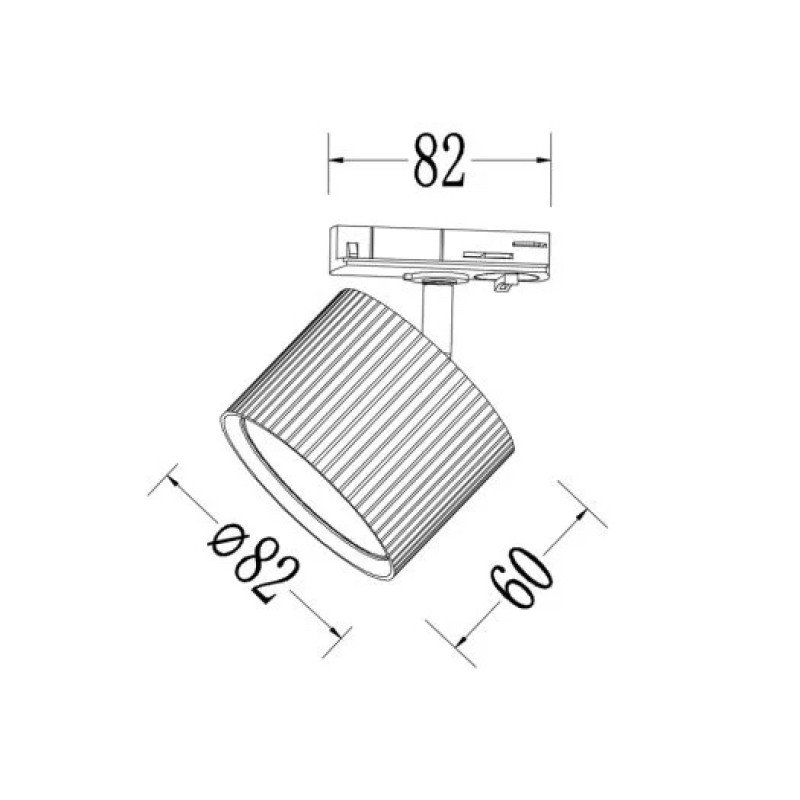 Светильник спот трековый поворотный без лампы MAXUS Track Wave Base GX53 Black MAX-TW-GX53-BL