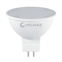 Світлодіодна LED лампа VELMAX V-MR16, 6W, 12V, GU5.3, 4100K, 540Lm, EMC (21-14-37)