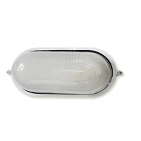 Світильник, скло-метал, білий, Е27, 60/75W, 215х100x80мм, IP54, (36-93-11)