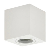 Точечный светильник спот накладной поворотный VELMAX V-DL-S, max 50W, GU10, 220V, 80x80x84, белый (22-30-13-1)