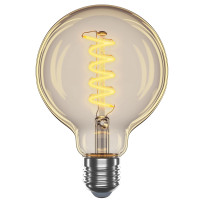 Світлодіодна LED лампа VELMAX V-Filament-Amber-G95-Спіраль-V, 4W, E27, 2700K, 300Lm (21-46-53)