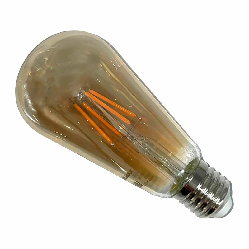 Світлодіодна LED лампа VELMAX V-Filament-Amber-ST64, 4W, E27, 2200K, 400Lm (21-43-25)