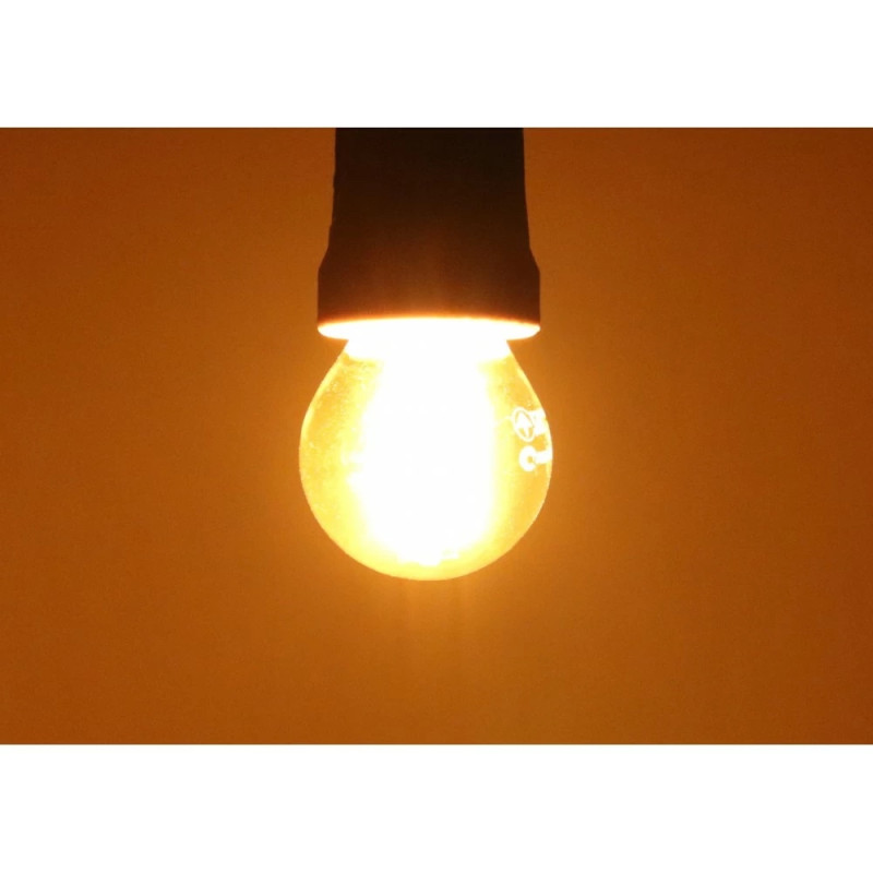 Світлодіодна LED лампа VELMAX V-Filament-G45, 2W, E27, помаранчевий, 200Lm (21-41-35)